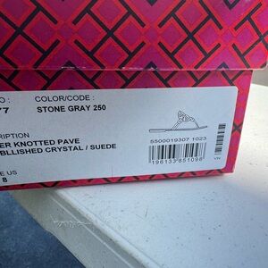 Tory Burch Stone Gray Suede Women's Shoes